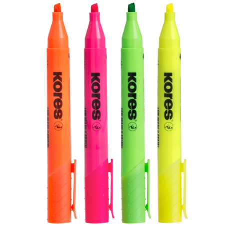 detail Zvýrazňovače Kores High liner PLUS sada 4ks