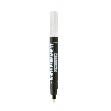 detail Popisovač permanentní Centropen 8586 bílý PP