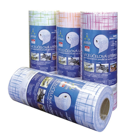 detail Utěrky z netkané textilie v roli Perlan mix barev /E