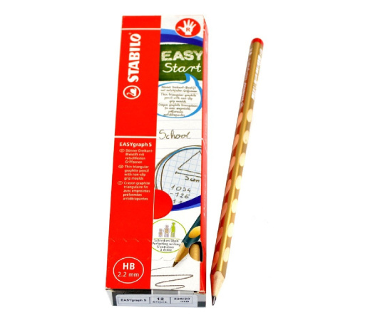 detail Tužka HB č.2 Stabilo EASYgraph slim pravák Metallic zlatá