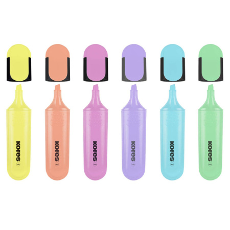 detail Zvýrazňovače Kores Bright liner pastel 6ks /E