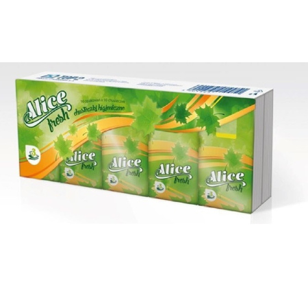 detail Kapesníčky třívrstvé papírové 10x10ks Alice fresh