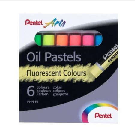 detail Křídy olejové Pentel 6ks fluorescenční /E