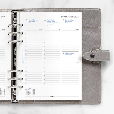 detail Náplň do diáře A5 Filofax týdenní 2 stránkový/E