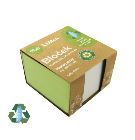 detail Blok kostka nelepená Luma ECO 500 listů