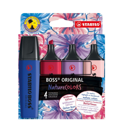 detail Zvýrazňovač Stabilo BOSS 4ks NatureCOLORS Wildflower