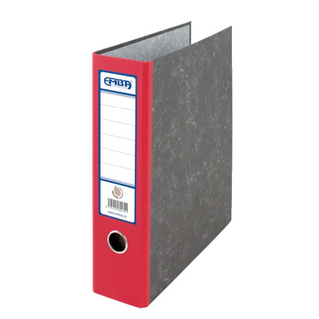 detail Pořadač archivní Emba A4 papírový / 8 cm / červená