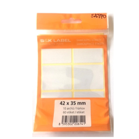 detail Samolepicí etikety v sáčku - 42 x 35 mm / 60 etiket