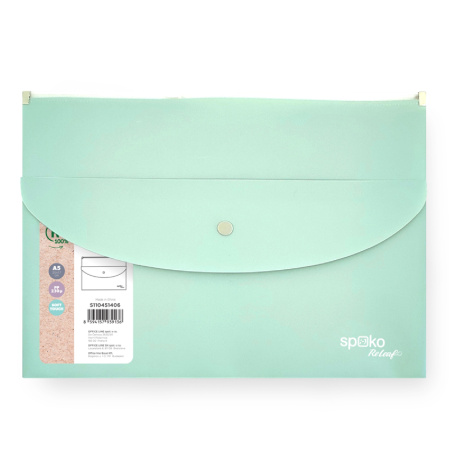detail Desky A5 zip PP ReLeaf zelené