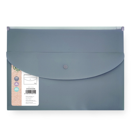 detail Desky A5 zip PP Releaf šedé