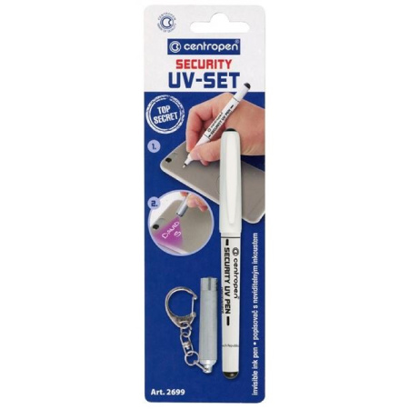 detail Popisovač permanentní Centropen 2699 Security UV Set
