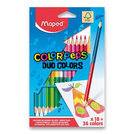 detail Pastelky trojhranné Color'Peps Duo Maped 36ks/E