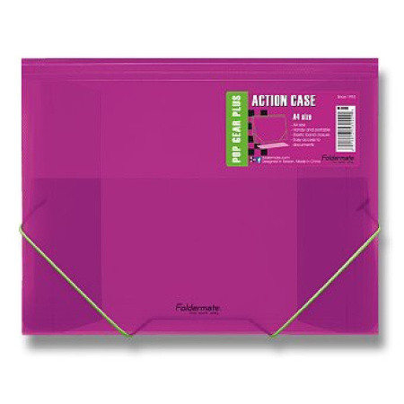 detail Mapa s gumou A4 tříchlopňová Foldermate Popgear Plus fialové