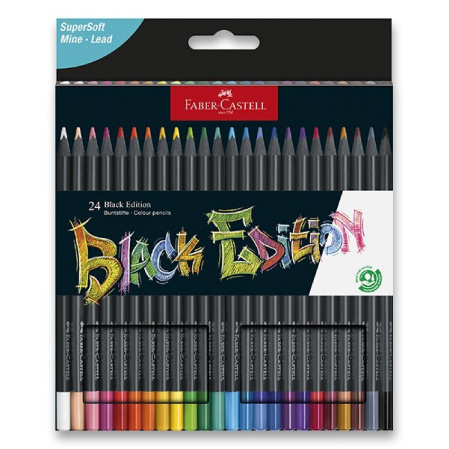 detail Pastelky trojhranné Faber-Castell Black Edition 24 ks