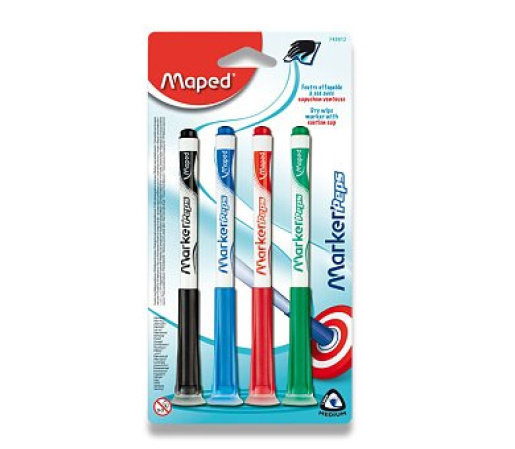 detail Popisovač stíratelný Maped 1,5mm sada 4ks /E