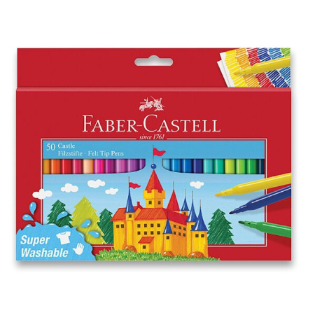 detail Fixy kulaté Faber-Castell 50 ks/E
