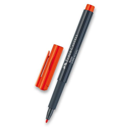 detail Popisovač permanentní Faber-Castell sada 6ks neonové