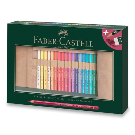 detail Pastelky Polychromos Faber-Castell rolovací pouzdro 30ks/E