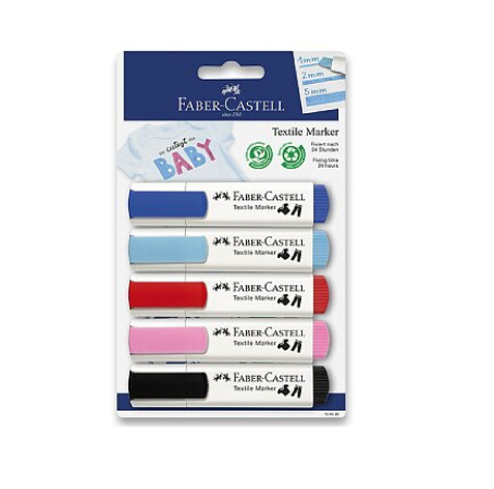 detail Popisovač na textil F-C 5 baby barev