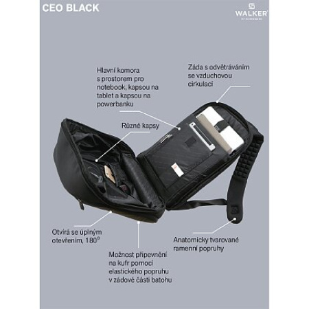 detail Batoh Walker Business Ceo Decent Black /E
