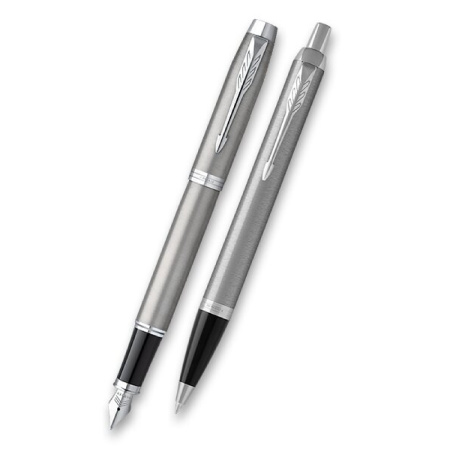 detail Parker sada plnící pero+kul.tužka IM Essential Staiinless stří.černá/na objedná