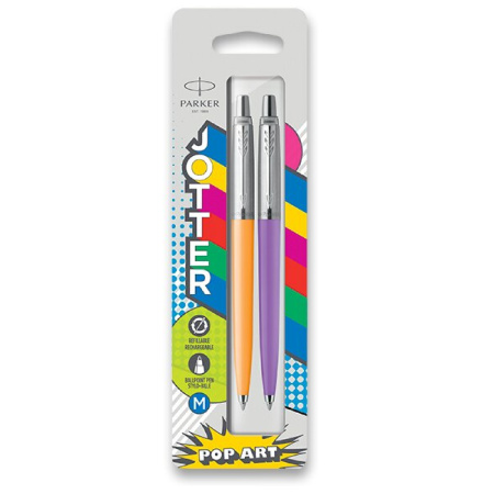 detail Parker Jotter kuličková tužka Duo oražová + fialová