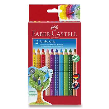 detail Pastelky Faber-Castell trojhranné Jumbo Grip 12ks