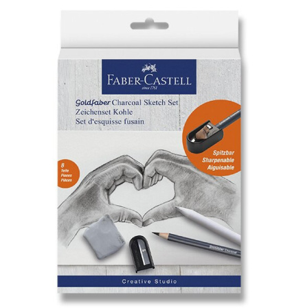 detail Sada uhlů Faber-Castell Goldfaber Charcoal sketch set 8 ks