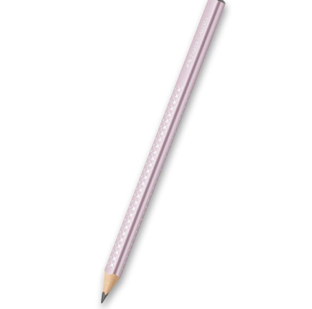 detail Tužka B č.1 grafitová Faber-Castell Jumbo Sparkle Rose metallic