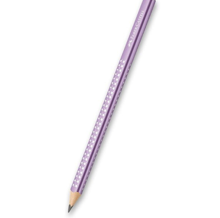 detail Tužka B č.1 grafitová Faber-Castell Jumbo Sparkle Cosmic Violet metallic