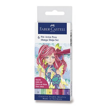 detail Popisovač Faber-Castell Pitt Artist Pan Manga Shojo 2 6ks