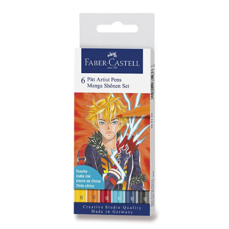 detail Popisovač Faber-Castell Pitt Artist Pen Manga Shonen 2 6ks