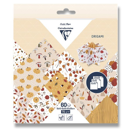 detail Origami - sada papírů 60listů mix velikostí Autumn
