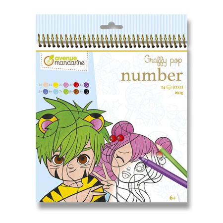 detail Omalovánky - Graffy pop number Manga