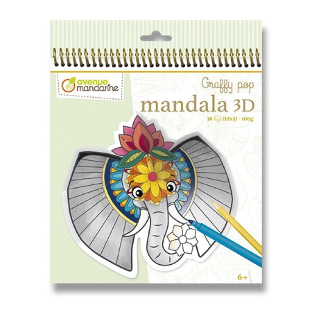 detail Omalovánky - Graffy pop mandala 3D Zvířátka savany