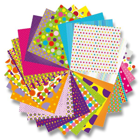 detail Origami - sada papírů 60listů 20x20 70g Kolečka