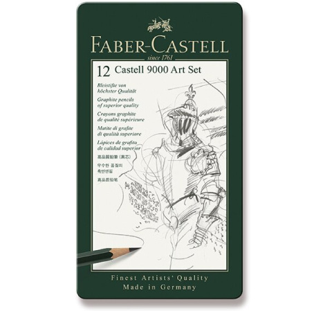 detail Tužka grafitová Faber-Castell 9000 Art plech 12 ks