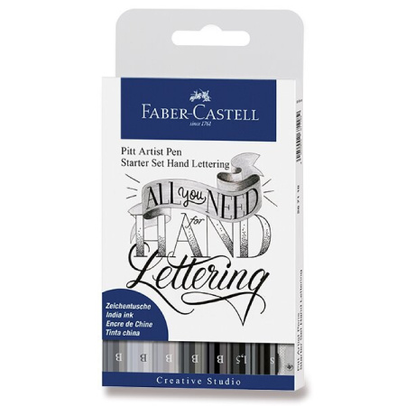 detail Popisovač Faber-Castell Pitt Artist Pen Hand Lettering - 9 kusů
