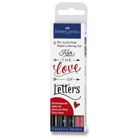 detail Popisovač Faber-Castell Pitt Artist Pen Hand Lettering - 4 kusy