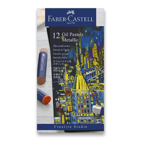 detail Pastely olejové Faber-Castell Metallic - 12 barev