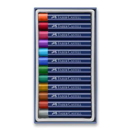 detail Pastely olejové Faber-Castell Metallic - 12 barev