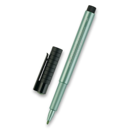 detail Popisovače Faber - Castell Pitt Artist Pen B Metallic zelená