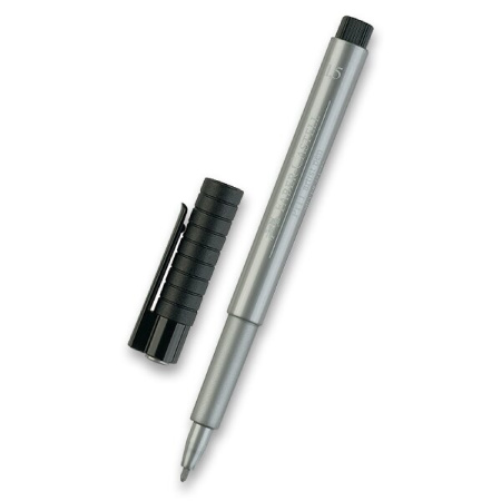 detail Popisovače Faber - Castell Pitt Artist Pen B Metallic stříbrný