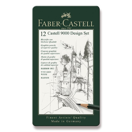 detail Tužka grafitová Faber - Castell 9000 Design plech 12 ks
