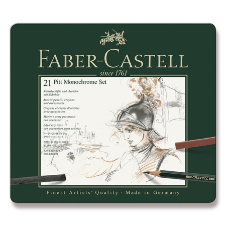 detail Tužka grafitová Faber - Castell Pitt Monochrome plech 21ks