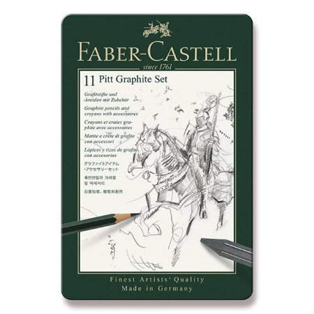 detail Tužka grafitová Faber - Castell Pitt Monochrome Graphite plech 11ks