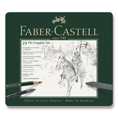 detail Tužka grafitová Faber - Castell Pitt Monochrome Graphite plech 19ks