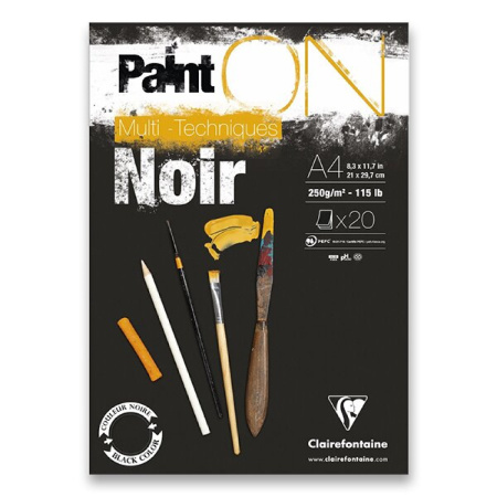 detail Blok A4 kreslící PaintOn Black 250g 30 listů