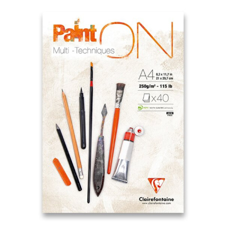 detail Blok A4 kreslící PaintOn White 250g 40 listů