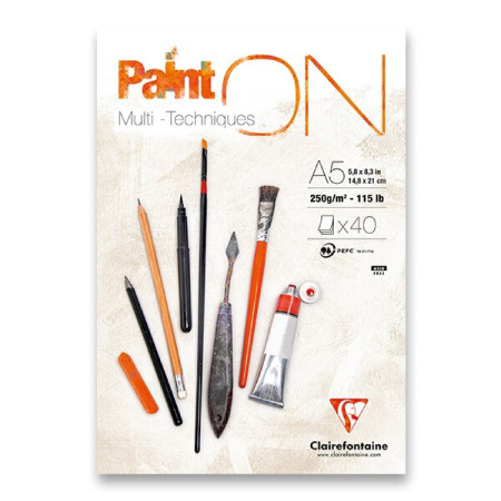 detail Blok A5 kreslící PaintOn White 250g 40 listů